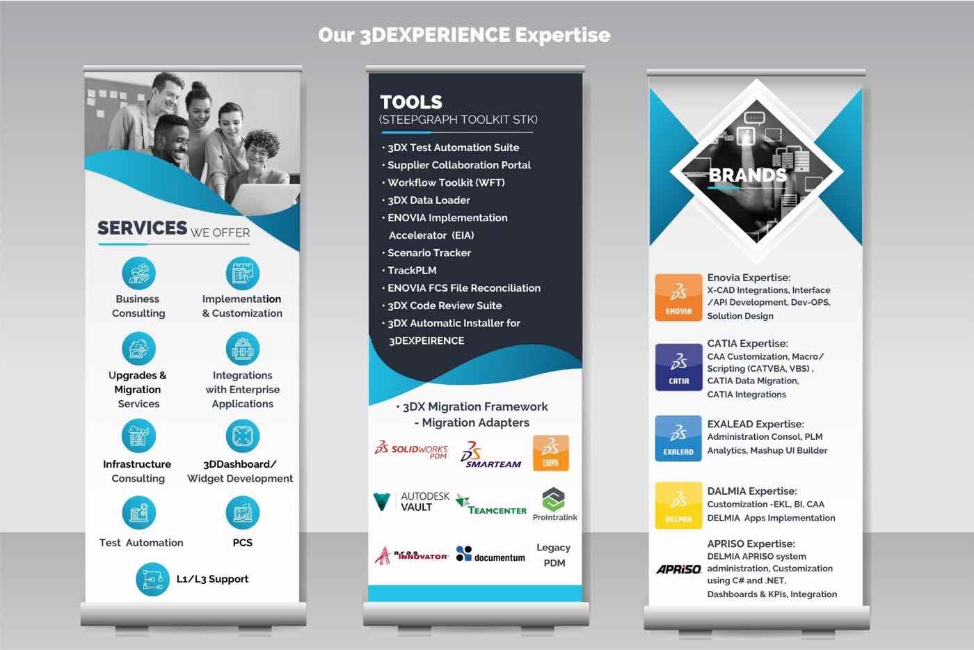 Roll-up exhibition standee